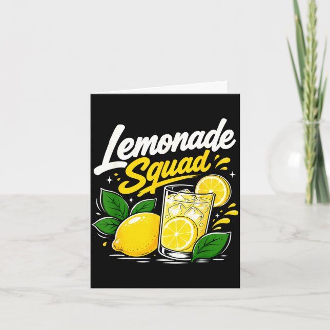 Carte Équipe de limonade équipe d'été buveur de citron b (Devant)