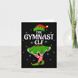 Carte Équipe de luthe gymnastique de Noël Famille Filles