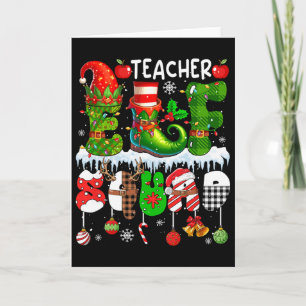 Carte Équipe de lutins enseignants Xmas Chapeau de lutin