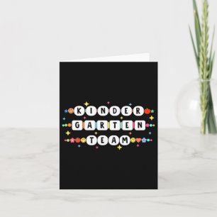 Carte Équipe de maternelle mignonne