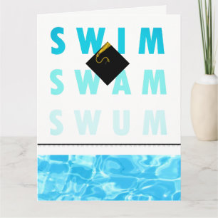 Carte Équipe de natation Swimmer Graduation