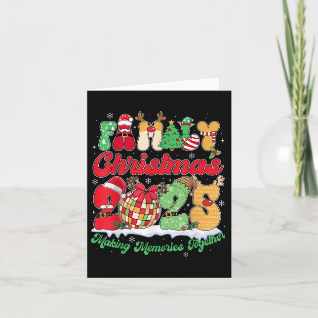Carte Équipe de Noël 2025 Père Noël Elf Squad Matchin (Devant)