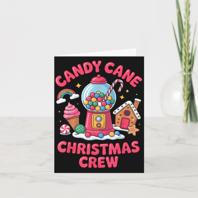 Carte Équipe de Noël Candy Cane Gumball Gingerbread Pepp (Devant)