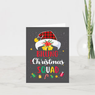 Carte Équipe de Noël de facturation Chapeau de Père Noël