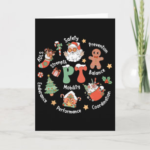 Carte Équipe de Noël de kinésithérapie Pt kinésithérapie