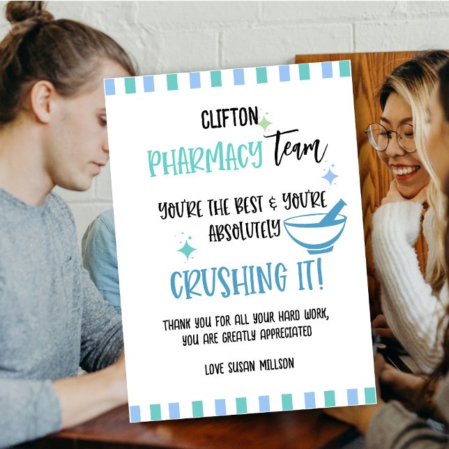Carte Équipe de pharmacie merci (Créateur téléchargé)