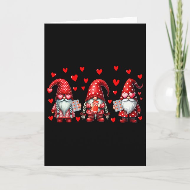 Carte Équipe de pharmaciens Trois Gnomes Saint-Valentin  (Devant)