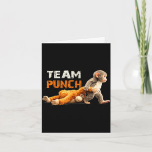 Carte Équipe de punch de bébé singe amateur d'animaux mi