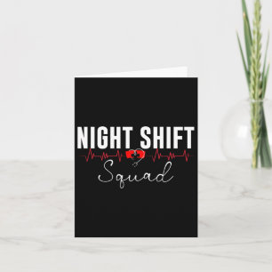 Carte Équipe de quart de nuit Shift Shift Night Shift Nu