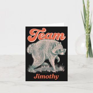 Carte Équipe de raton laveur drôle de Jimothy pour homme
