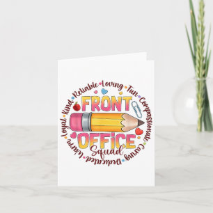 Carte Équipe de réception colorée Appréciation Quot