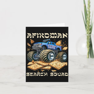 Carte Équipe de recherche Afikoman camion monstre matzah