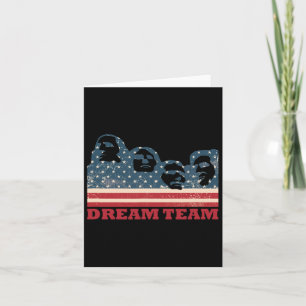 Carte Équipe de rêve Mount Rushmore Drapeau américain pa