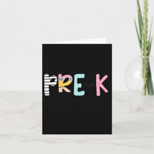 Carte Equipe De Rêve Pré-k Enseignant Préscolaire Premie