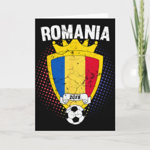 Carte Équipe de Roumanie de football Drapeau Roumain Équ