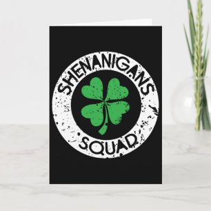 Carte Équipe de Shenanigans Drôle de Saint-Patrick Corre