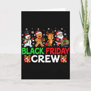 Carte Équipe de shopping du vendredi de Noël en noir Fam