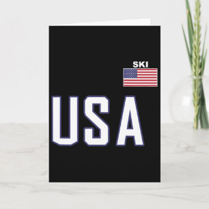 Carte Équipe de ski Drapeau Usa Équipement de ski cool p