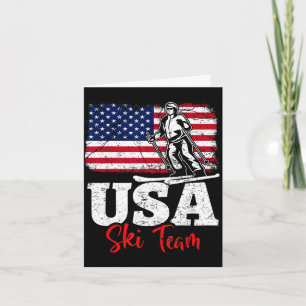 Carte Équipe de ski Usa amérique ski sports d'hiver ski