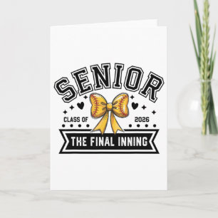 Carte Équipe de softball senior de 2026 Soirée senior de