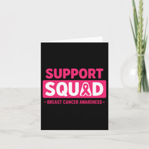 Carte Équipe de soutien au ruban rose pour le cancer du