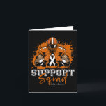 Carte Équipe de soutien Football Ruban Orange Leucémie S<br><div class="desc">Équipe de soutien Football Ruban Orange Sensibilisation à la leucémie</div>