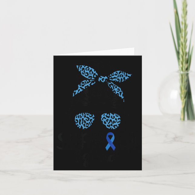 Carte Équipe de soutien Léopard Bleu Sensibilisation au  (Devant)