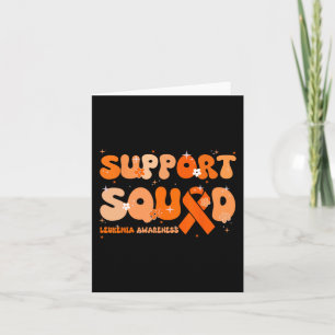 Carte Équipe de soutien Orange Ruban Leucémie Cancer du