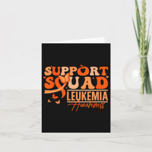 Carte Équipe de soutien Orange Ruban Leucémie Cancer du