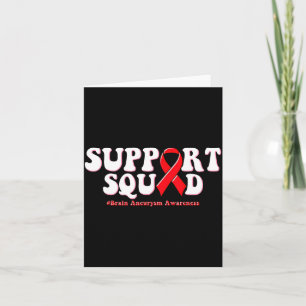 Carte Équipe de soutien rétro groovy anévrisme cérébral