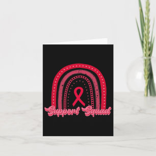 Carte Équipe de soutien rouge Sensibilisation au cancer
