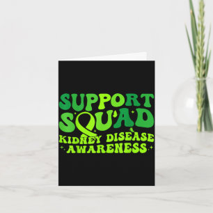 Carte Équipe de soutien ruban vert papillon pkd maladie 