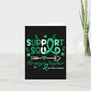 Carte Équipe de soutien super Green Ribbon Liver Cancer 