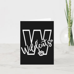 Carte Équipe de sport scolaire Wildcats Esprit d'équipe