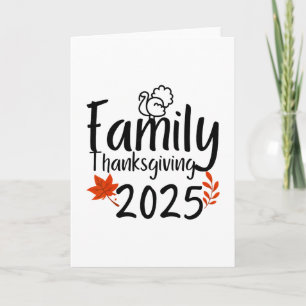 Carte Équipe de Thanksgiving en famille 2025 Merci Au