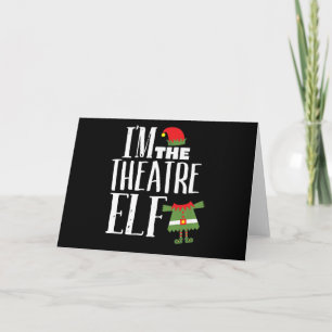 Carte Équipe de théâtre amusante d'Elf de Noël d'Actrice