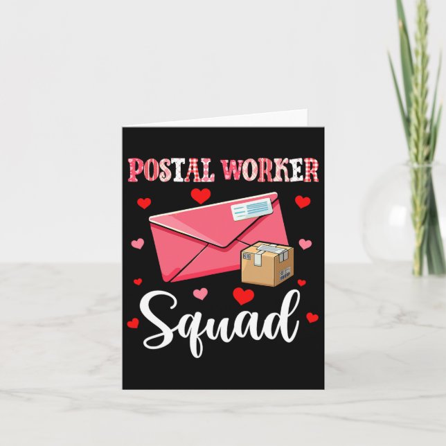 Carte Équipe de travailleur postal outils mignons Saint- (Devant)