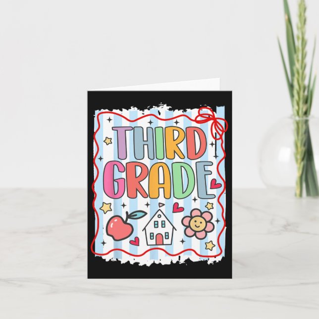 Carte Équipe de troisième année Retour à l'école 3e anné (Devant)