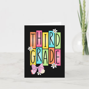 Carte Équipe De Troisième Année Retro Coquette Retour À 