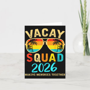 Carte Équipe de vacances 2026 Vacances d'été Famille Ami