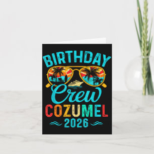Carte équipe de vacances d'anniversaire à Cozumel 2026 f