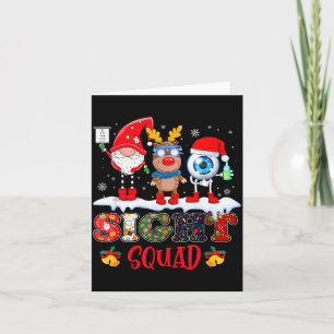 Carte Équipe de vue drôle Gnome Renne Père Noël Noël O
