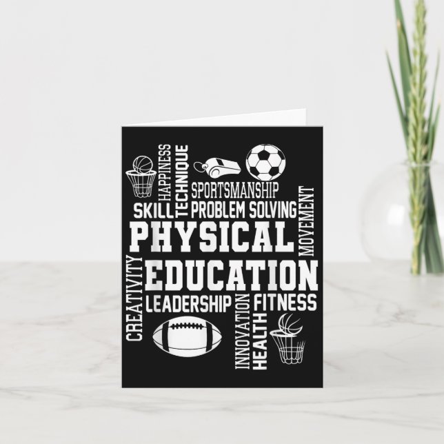 Carte Équipe d'enseignant d'éducation physique Enseignan (Devant)