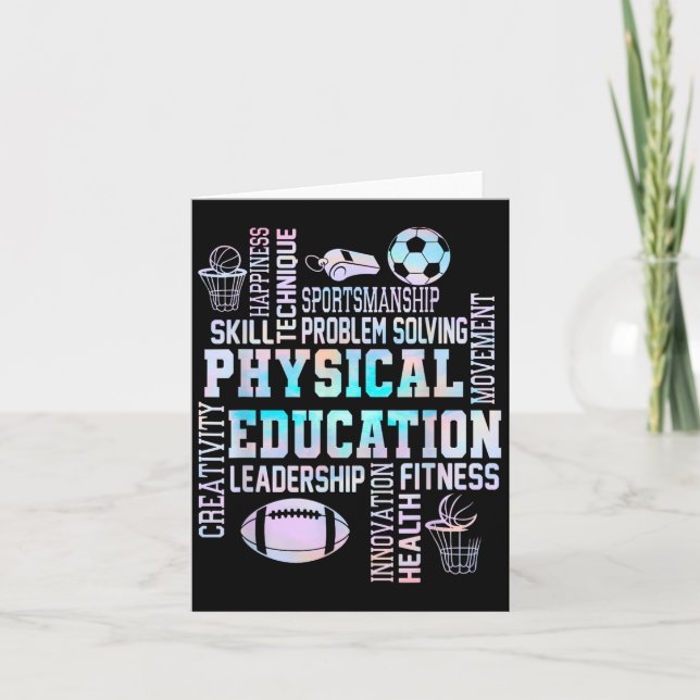 Carte Équipe d'enseignant d'éducation physique Professeu (Devant)