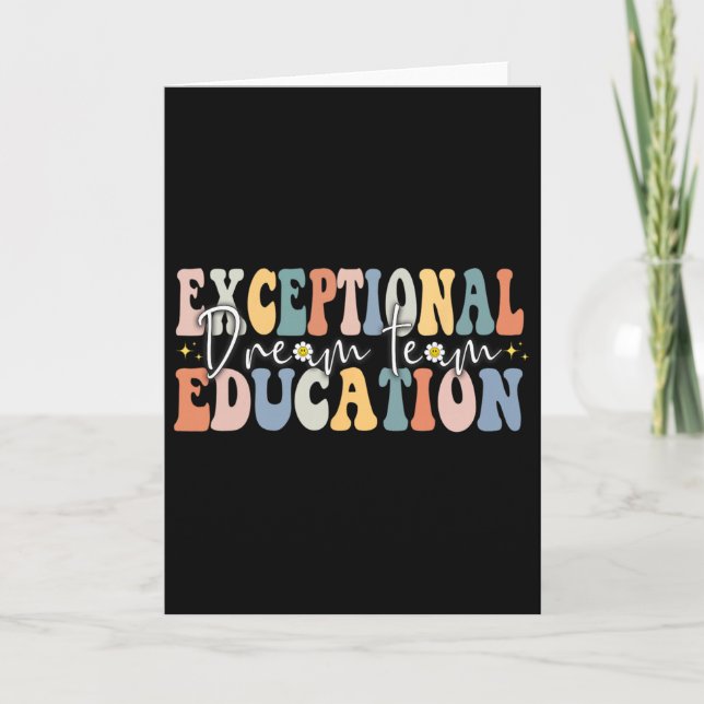 Carte Équipe d'enseignement exceptionnel de rêve Sped En (Devant)