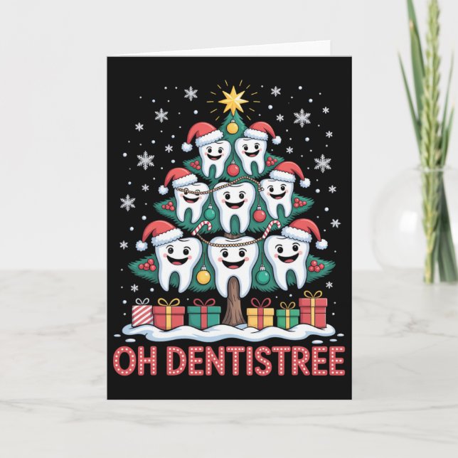 Carte Équipe dentaire de Noël Oh Dentistree  (Devant)