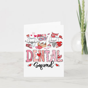 Carte Équipe dentaire mignonne Joyeuse Saint-Valentin