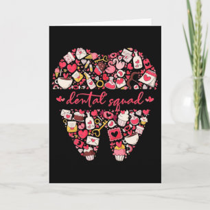 Carte Équipe dentaire Saint-Valentin Équipe de soins den