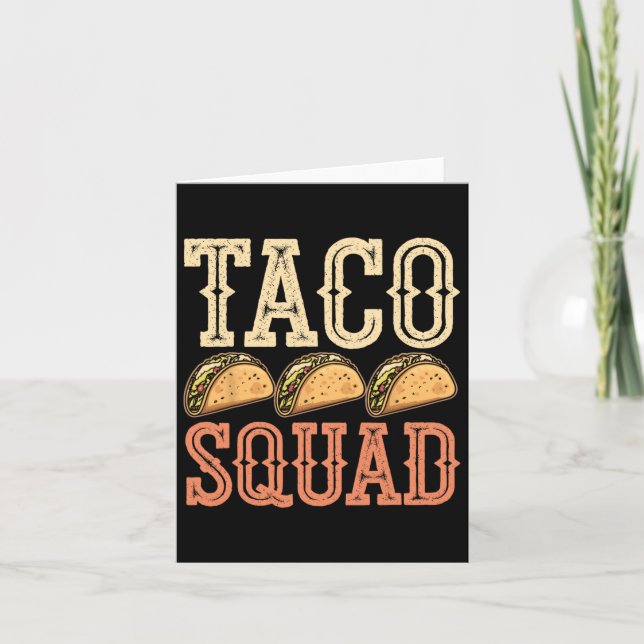 Carte Équipe drôle de Taco  (Devant)