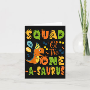 Carte Équipe Du 1Er Anniversaire Dinosaure Pa